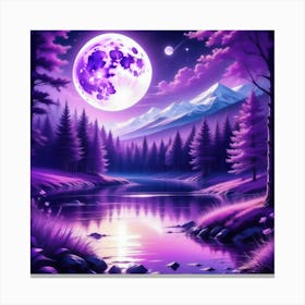 Full Moon In The Sky Canvas Print