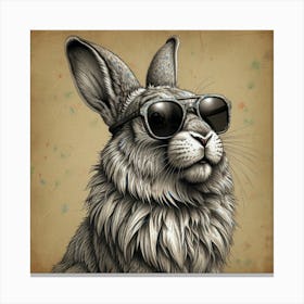 Rabbit In Sunglasses 3 Canvas Print