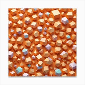 Abstract Geometric Pattern Of Paper Cubes Canvas Print