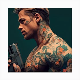 Tattooed Man 1 Canvas Print