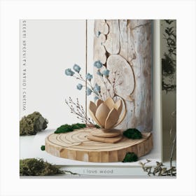 I Love Wood 1 Canvas Print