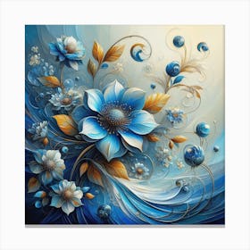 Blue Flowers 1 Canvas Print