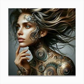 Steampunk Woman Canvas Print