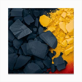 Red, Yellow And Blue Pigments Canvas Print