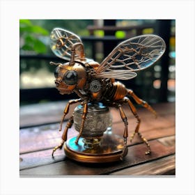 Steampunk Bee Canvas Print