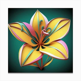 3d Flower Canvas Print