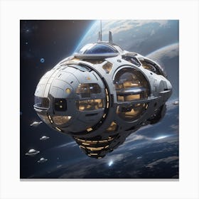 Dreamshaper V7 A Spacefaring Vessel With A Selfsustaining Ecos 2 Canvas Print