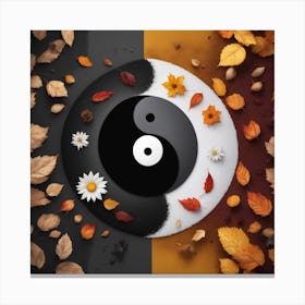 Yin And Yang Symbol Canvas Print