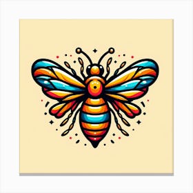 Bee Tattoo Design 1 Canvas Print