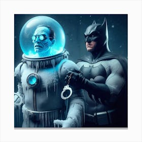 Batman And Iceman 3 Canvas Print