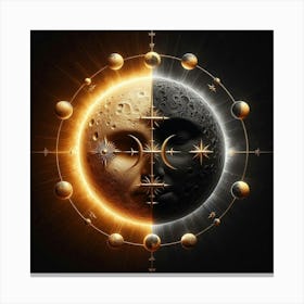 Sun And Moon 4 Canvas Print