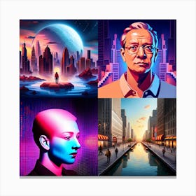 Futuristic Cityscape 3 Canvas Print