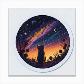 Cat Colored Sky (43) Canvas Print