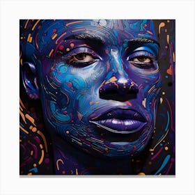 Blue Face Canvas Print