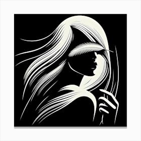 Woman With Long Hair 2 Canvas Print