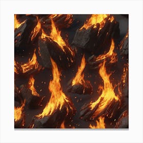 Flaming Rocks Canvas Print