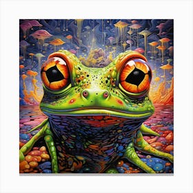 Psychedelic Frog Canvas Print