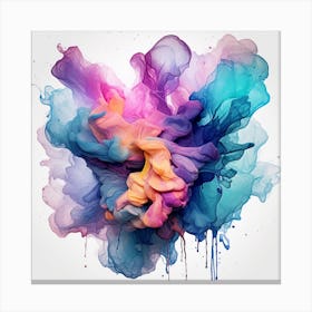 Colorful Ink Splash Canvas Print