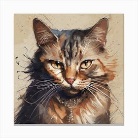 Cat Painting 1 Canvas Print