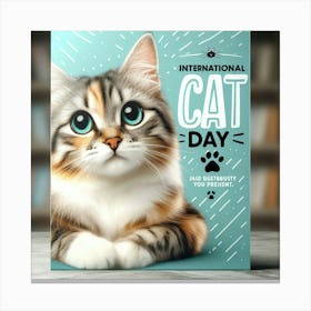 Cat Day Poster Canvas Print