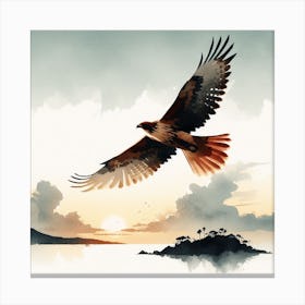 Eagle In Flight 2 Canvas Print