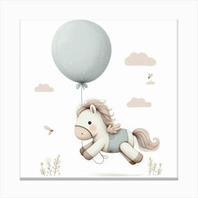 Little Pony With Balloon 1 Canvas Print