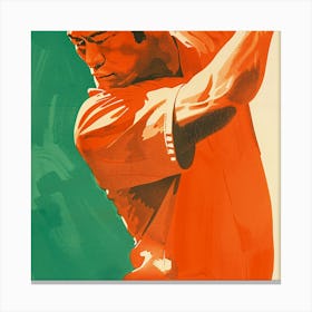 Asian Golfer Canvas Print