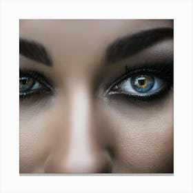 Close Up Of A Woman'S Eyes Canvas Print