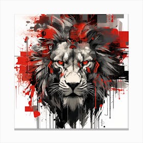 Lion Splat Canvas Print