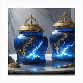 Lightning Jars Canvas Print