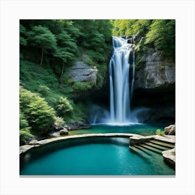 Waterfall In The Forest 22 Canvas Print