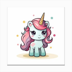 Cute Unicorn 318 Canvas Print