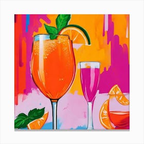 Orange Margarita Aperol Spritz Fauvist Painting Art Print Canvas Print