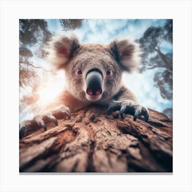 Koala Bear In Tree Canvas Print
