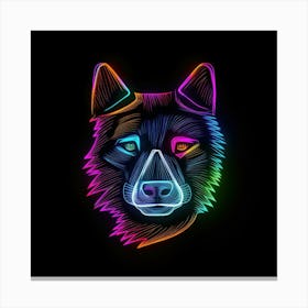 Neon Wolf 5 Lienzo