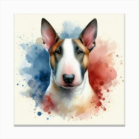 Watercolor Bull Terrier 4 Canvas Print