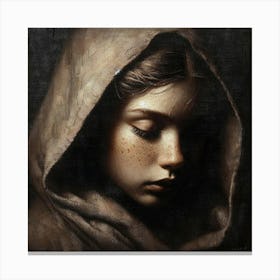 Girl In A Hood 2 Canvas Print