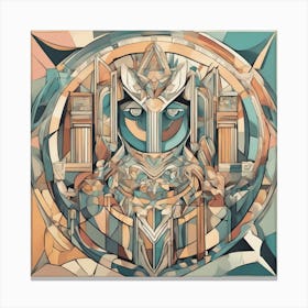 Olympus Mythology Cubism Style Canvas Print