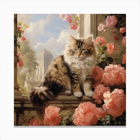 Cat In A Window Canvas Print