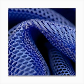 Blue Mesh Fabric Canvas Print