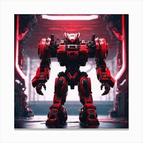 Red Robot Canvas Print