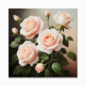 Pink Roses Canvas Print