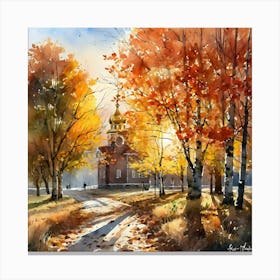 Autumn In The Park Canvas Print