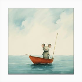 Mouse In A Boat Canvas Print