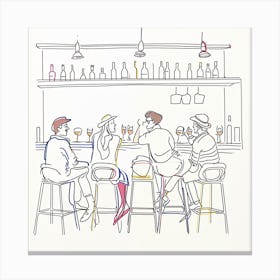 People At A Bar 1 Canvas Print