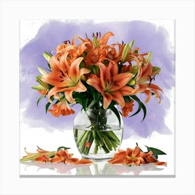 Orange Lilies Canvas Print