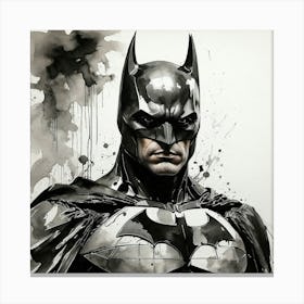 Batman Portrait Ink Painting 19 Art Print 0 Canvas Print