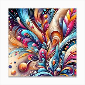 Colorful Abstract Painting 2 Canvas Print