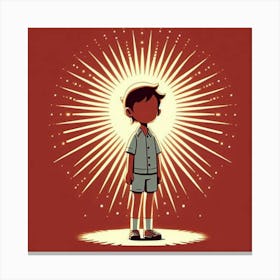 Boy Standing In The Sun Canvas Print