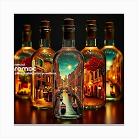 Venice In Bottles 7 Canvas Print